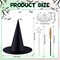 24 Pcs Halloween Decorations - Witch Hats, Glitter Star Wands, Princess Crowns Set